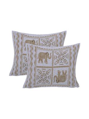 cotton premium king size bedsheet with two zip pillow covers - 17464230 - Standard Image - 2