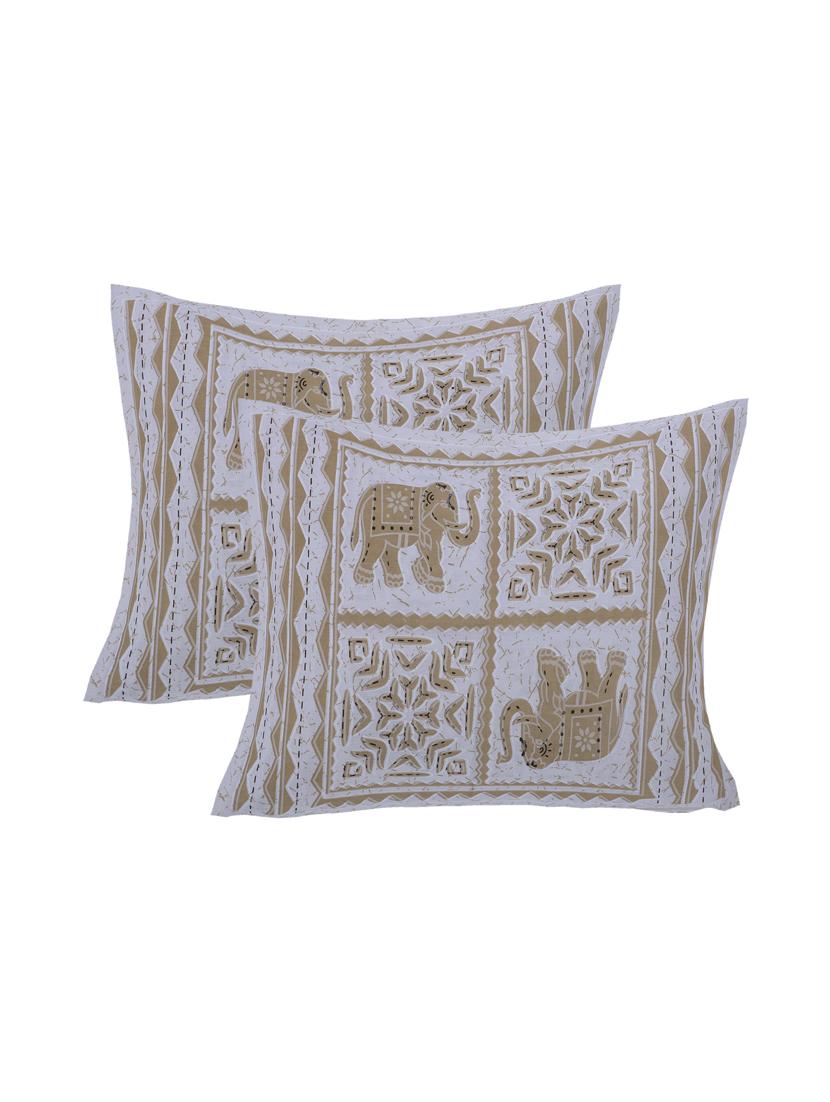 cotton premium king size bedsheet with two zip pillow covers - 17464230 - Zoom Image - 2