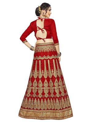 embroidered a-line lehenga - 17464273 - Standard Image - 3