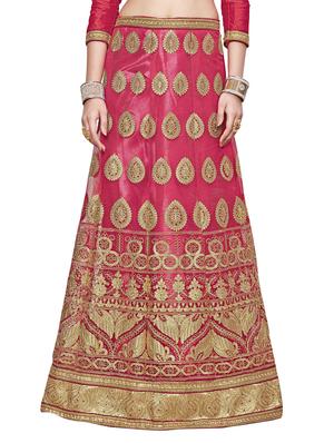 embroidered a-line lehenga - 17464274 - Standard Image - 4