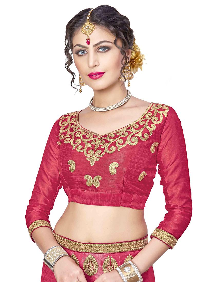 embroidered a-line lehenga - 17464274 - Zoom Image - 5