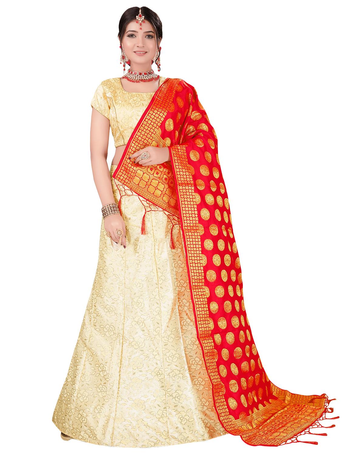 self design a-line lehenga - 17464278 - Zoom Image - 1