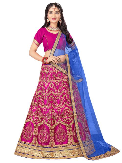 embroidered a-line lehenga - 17464283 - Standard Image - 1