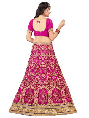 embroidered a-line lehenga - 17464283 - Standard Image - 2