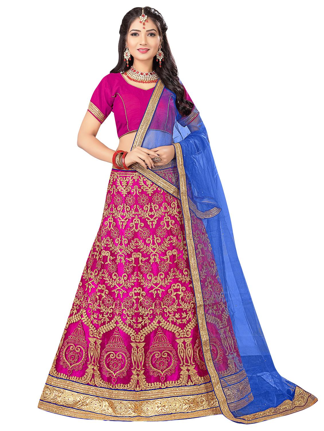 embroidered a-line lehenga - 17464283 - Zoom Image - 1