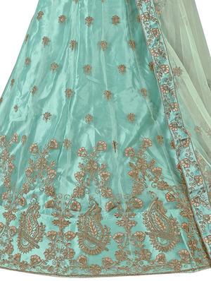 embroidered a-line lehenga - 17464288 - Standard Image - 4