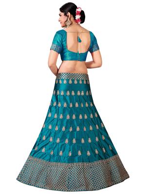 embroidered a-line lehenga - 17464292 - Standard Image - 2
