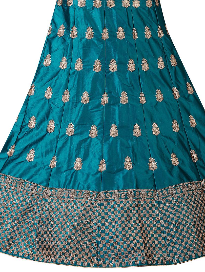 embroidered a-line lehenga - 17464292 - Zoom Image - 4
