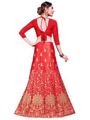 embroidered a-line lehenga - 17464309 - Standard Image - 2