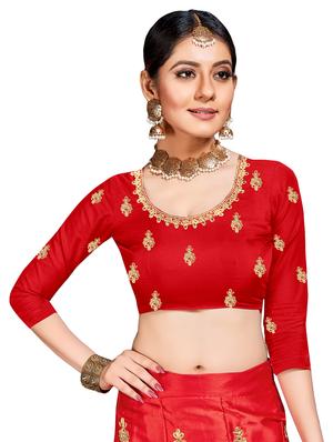 embroidered a-line lehenga - 17464309 - Standard Image - 3