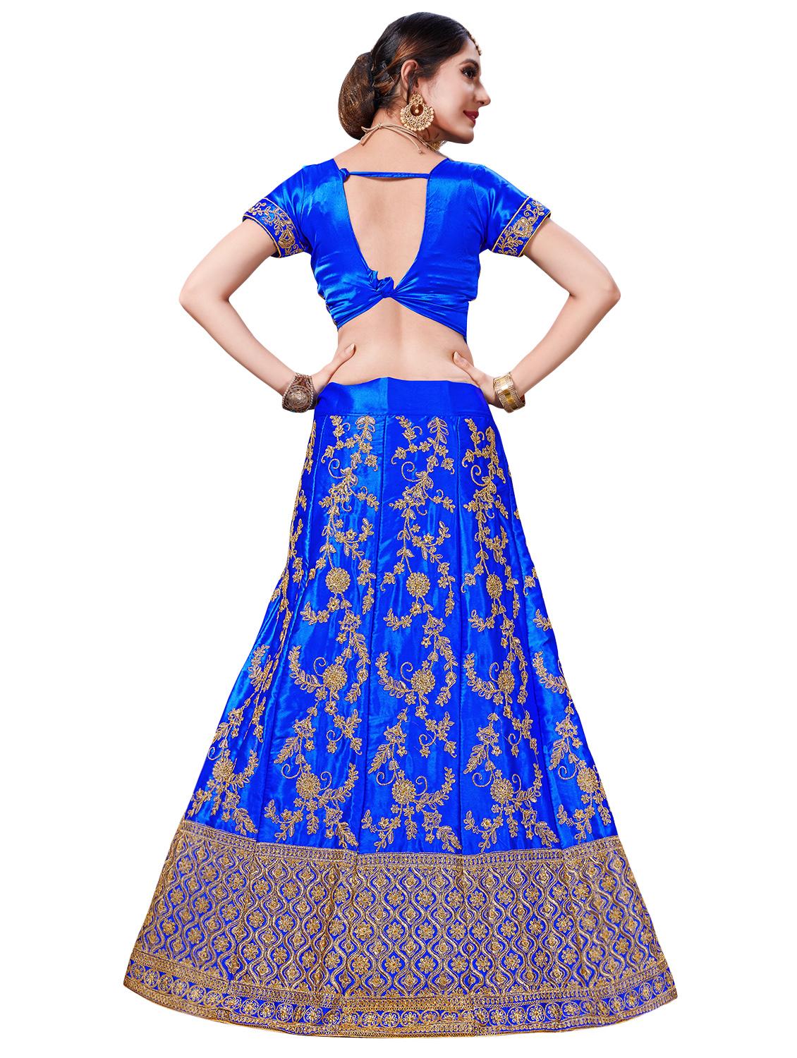 embroidered a-line lehenga - 17464313 - Zoom Image - 2