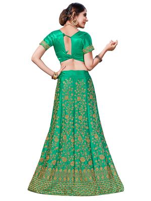 embroidered a-line lehenga - 17464316 - Standard Image - 2