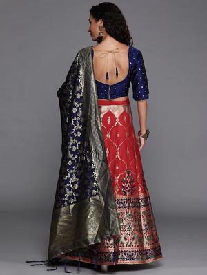self design a-line lehenga - 17464318 - Standard Image - 3
