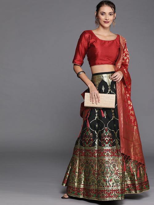 self design a-line lehenga - 17464319 - Very Small Image - 1
