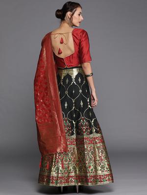 self design a-line lehenga - 17464319 - Standard Image - 2