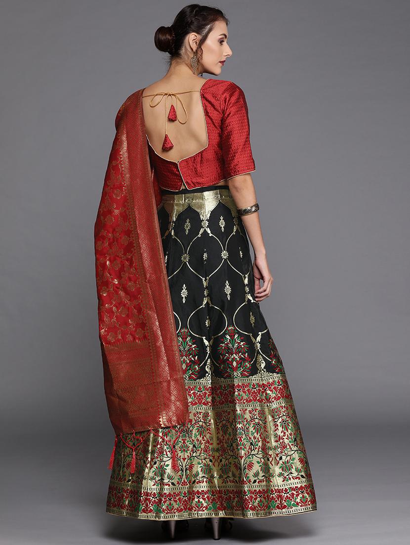 self design a-line lehenga - 17464319 - Zoom Image - 2