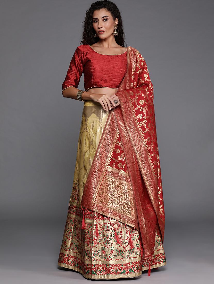 self design a-line lehenga - 17464321 - Zoom Image - 1