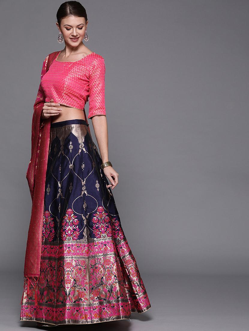 self design a-line lehenga - 17464325 - Zoom Image - 2
