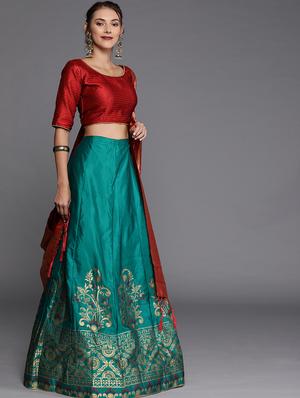 self design a-line lehenga - 17464328 - Standard Image - 3