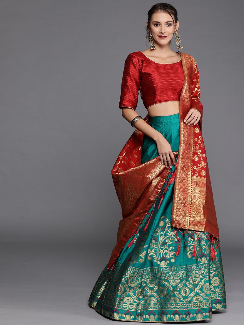 self design a-line lehenga - 17464328 - Zoom Image - 2