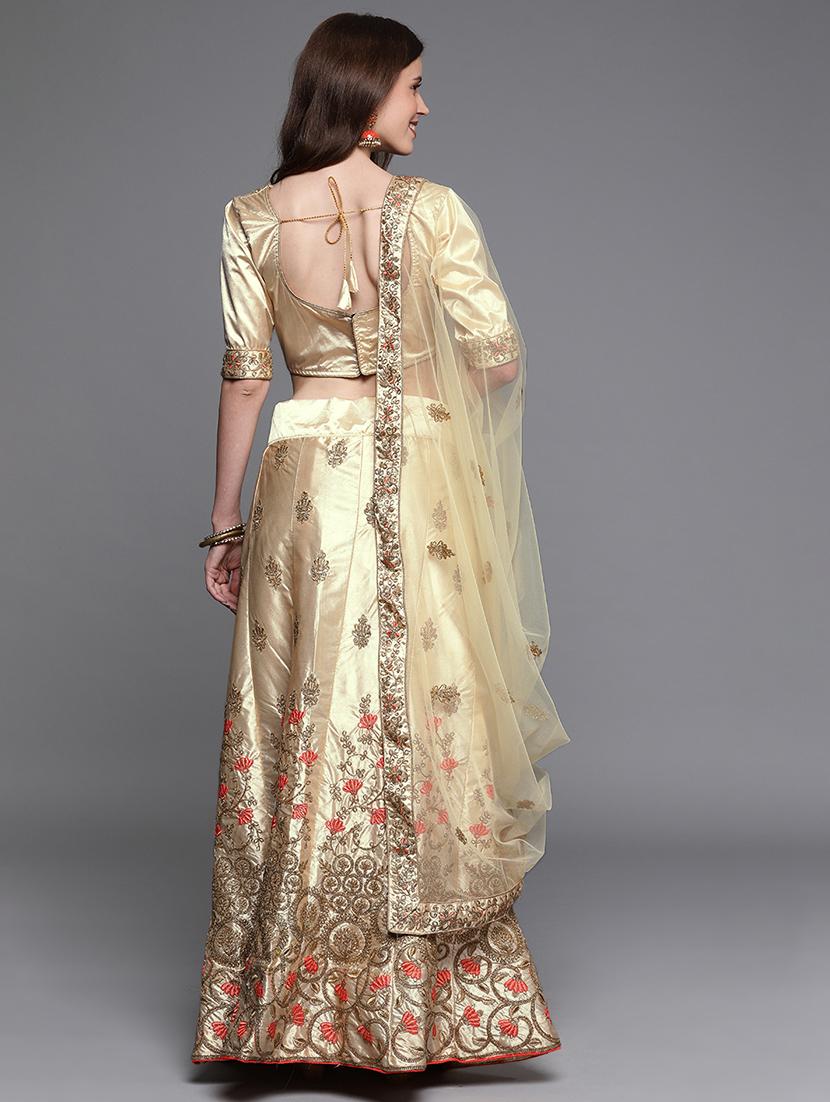 embroidered a-line lehenga - 17464335 - Zoom Image - 3