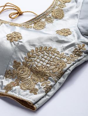 embroidered a-line lehenga - 17464336 - Standard Image - 5