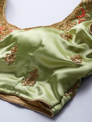 embroidered a-line lehenga - 17464339 - Standard Image - 4