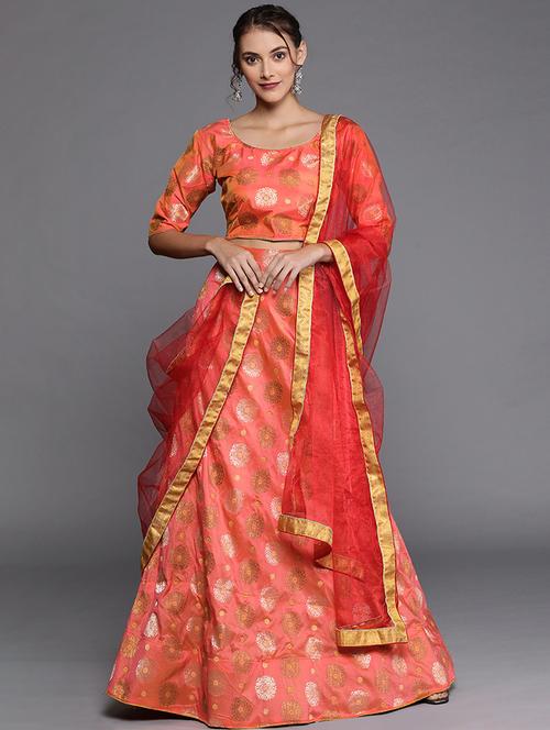 self design a-line lehenga - 17464341 - Standard Image - 1