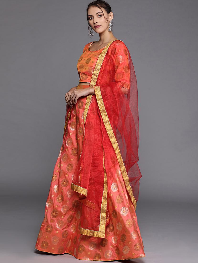 self design a-line lehenga - 17464341 - Zoom Image - 2
