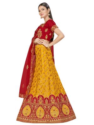 embroidered a-line lehenga - 17464364 - Standard Image - 2
