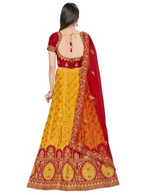 embroidered a-line lehenga - 17464364 - Standard Image - 3