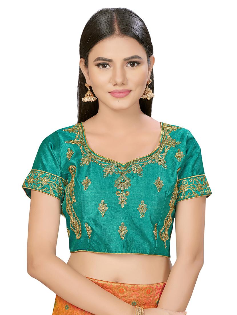 embroidered a-line lehenga - 17464366 - Zoom Image - 4