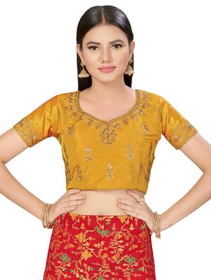 embroidered a-line lehenga - 17464367 - Standard Image - 4