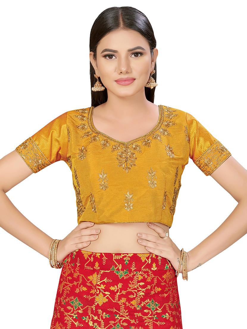 embroidered a-line lehenga - 17464367 - Zoom Image - 4
