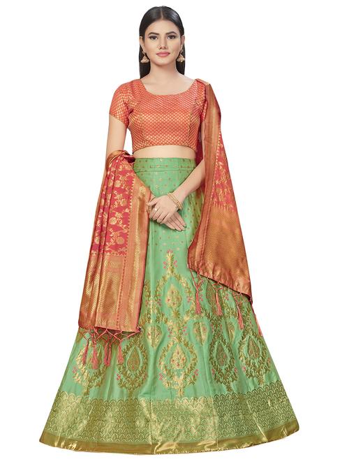 self design a-line lehenga - 17464370 - Very Small Image - 1