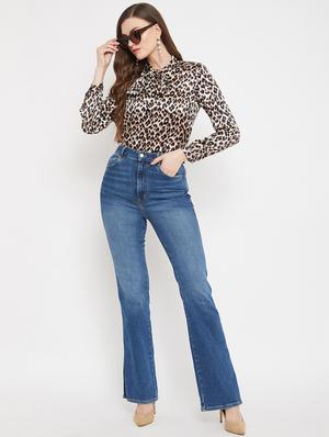 tie up neck animal print top - 17464562 - Standard Image - 4