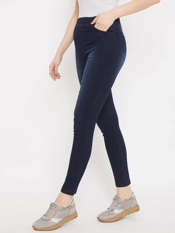 high rise stone washed jeggings - 17464567 - Zoom Image - 2