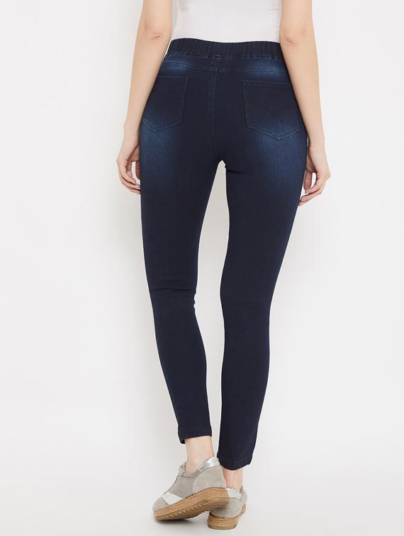 high rise stone washed jeggings - 17464567 - Zoom Image - 3