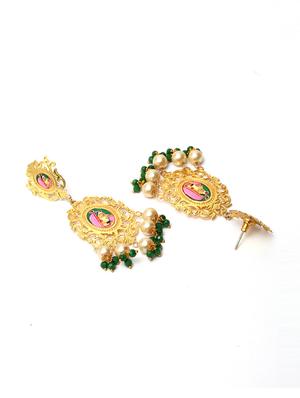 gold copper drop earring - 17464868 - Standard Image - 3