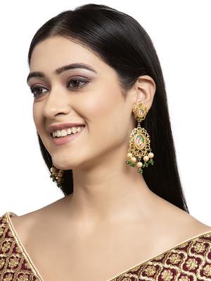 gold copper drop earring - 17464868 - Standard Image - 4