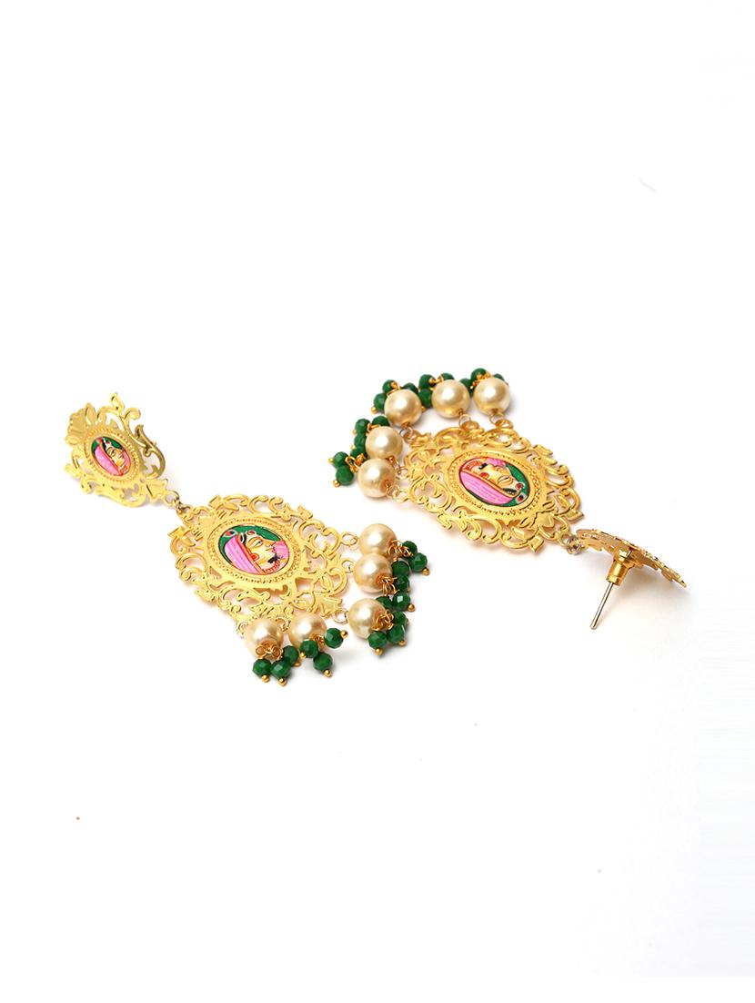 gold copper drop earring - 17464868 - Zoom Image - 3