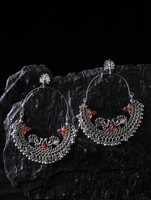 silver brass chandballi earring - 17464869 - Standard Image - 2