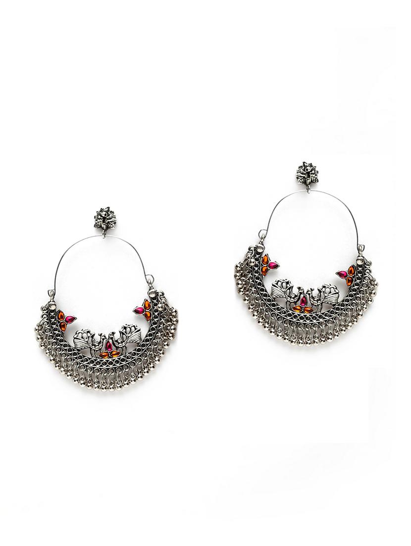 silver brass chandballi earring - 17464869 - Zoom Image - 1