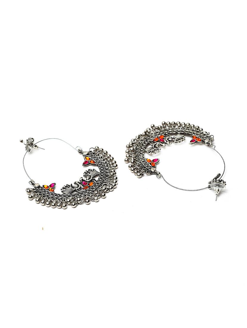 silver brass chandballi earring - 17464869 - Zoom Image - 3