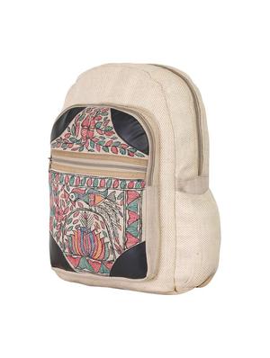 beige jute laptop bag - 17464991 - Standard Image - 5