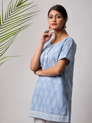 printed straight kurta - 17465082 - Standard Image - 3