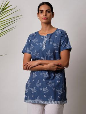 printed straight kurta - 17465083 - Standard Image - 4