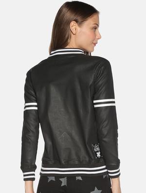varsity striped bomber jacket - 17465196 - Standard Image - 3