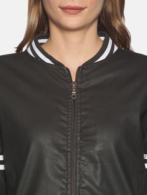 varsity striped bomber jacket - 17465196 - Standard Image - 5