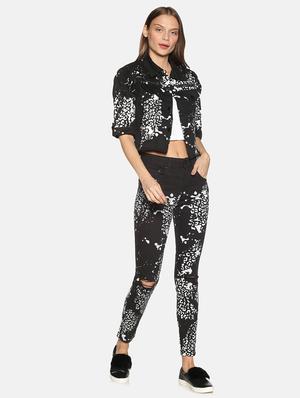 animal print denim jacket - 17465197 - Standard Image - 4